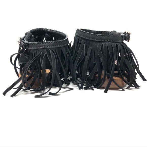 PRADA black suede fringe thong sandals, size 38, NWT - Picture 8 of 14